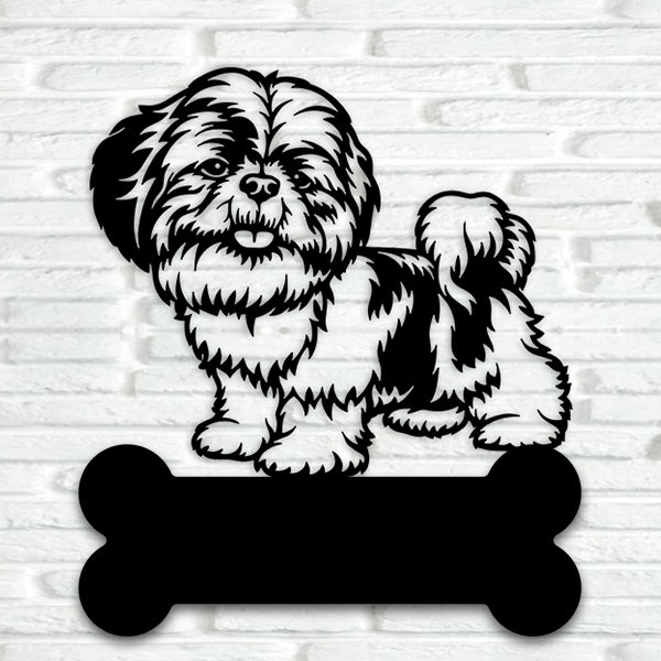 Shih Tzu Metal Art Version 5