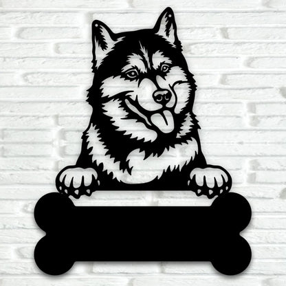 Siberian Husky Metal Art - Metal Dogs