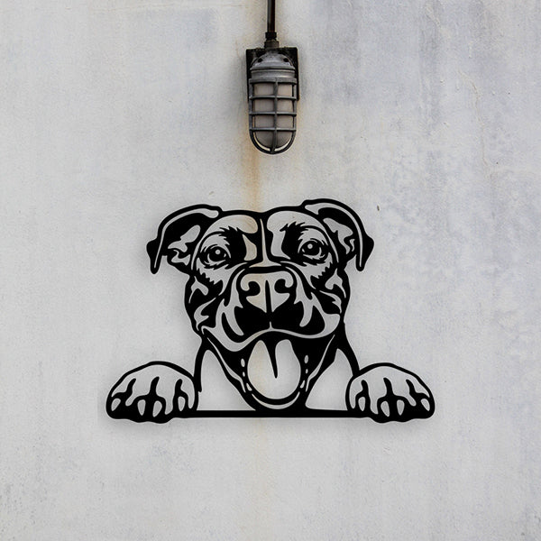 Staffordshire Bull Terrier Version 4 Metal Art - Metal Dogs