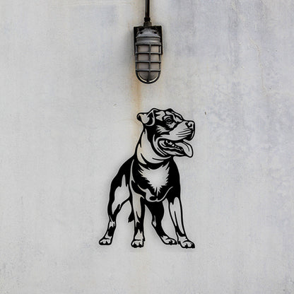 Staffordshire Bull Terrier Standing Metal Art - Metal Dogs