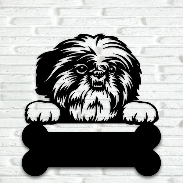 Shih Tzu Metal Art Version 6